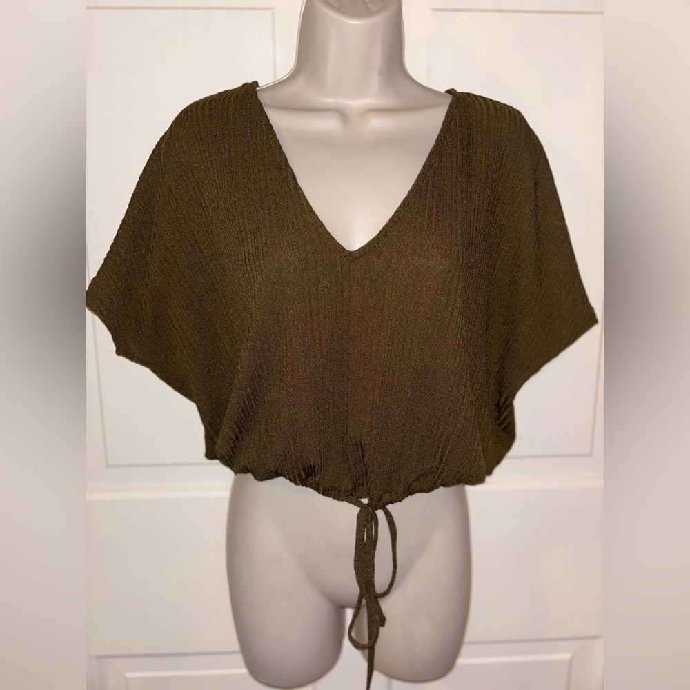 Zara Olive Knit Top